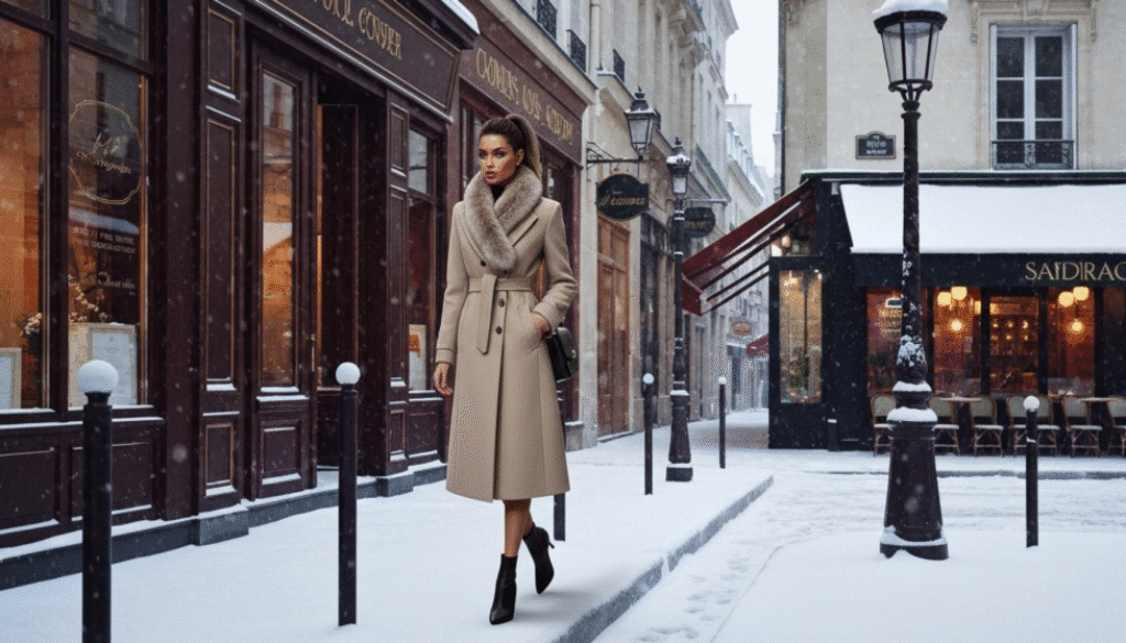 Parisian woman winter fashion