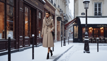 Parisian woman winter fashion