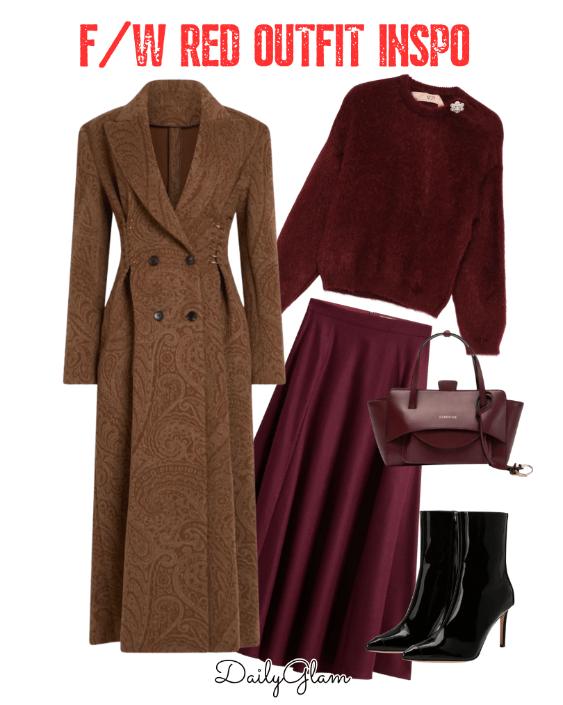 burgundy fall winter outfits