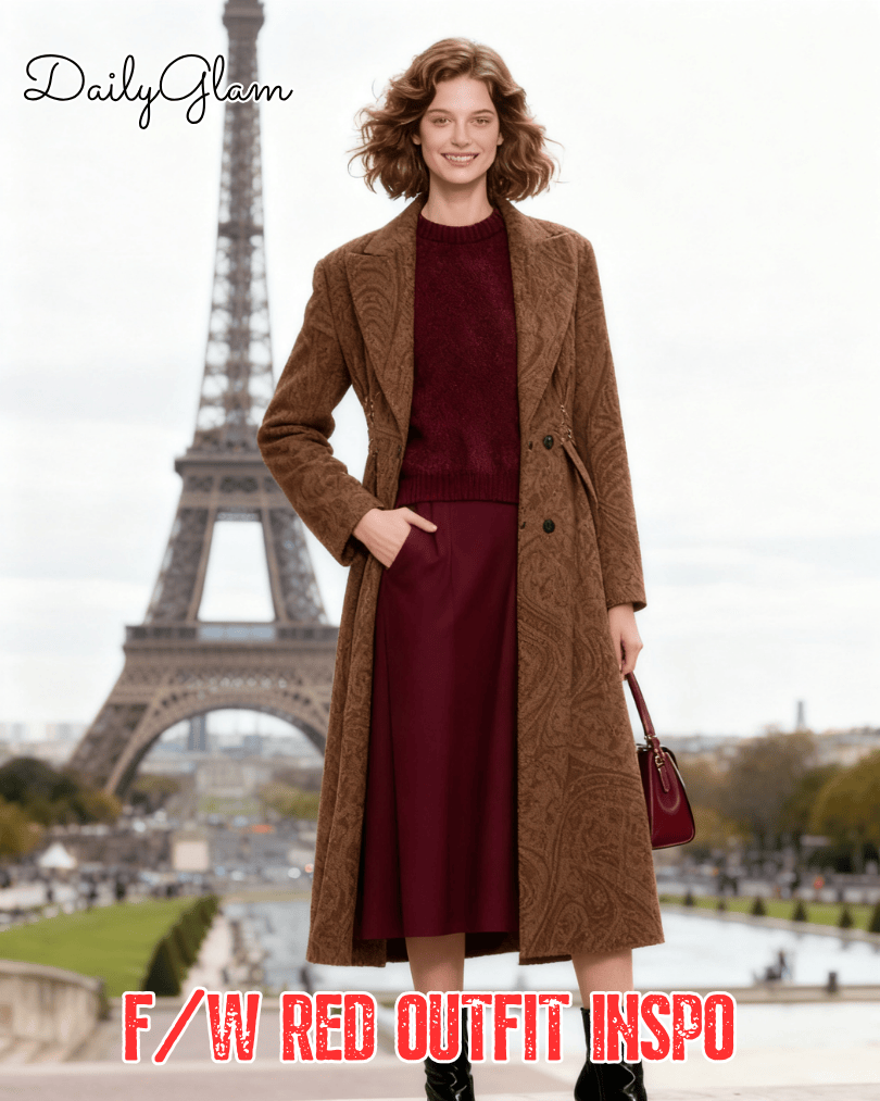 red sweater outfit ideas