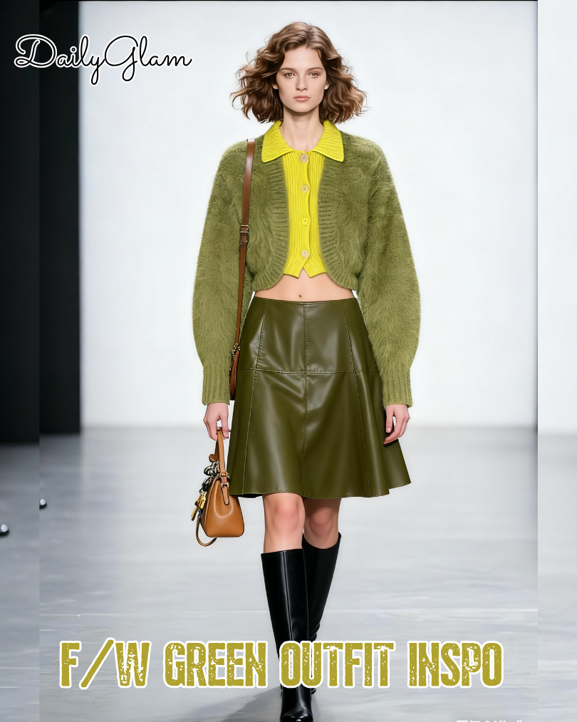 fall winter green outfits