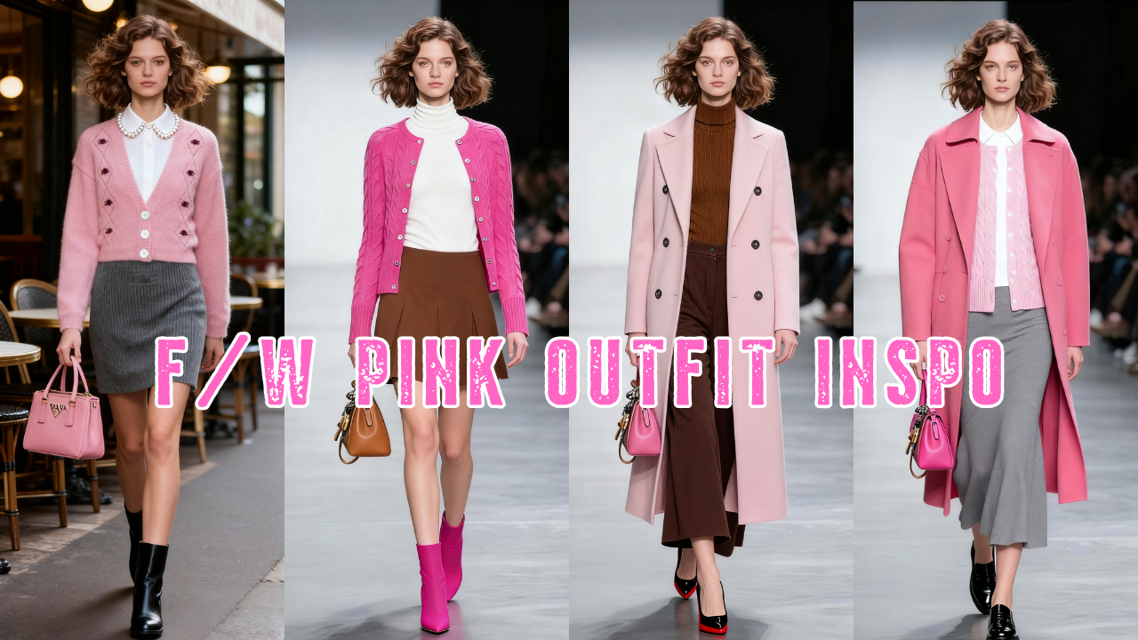 pink fall winter outfits
