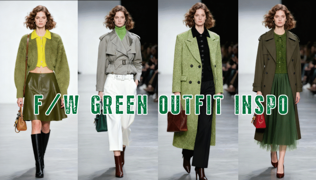 Green Fall/Winter Outfit Ideas: