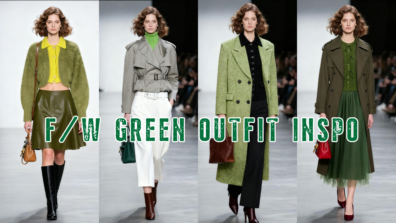 Green Fall/Winter Outfit Ideas: