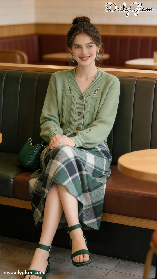 forest green winter outfit