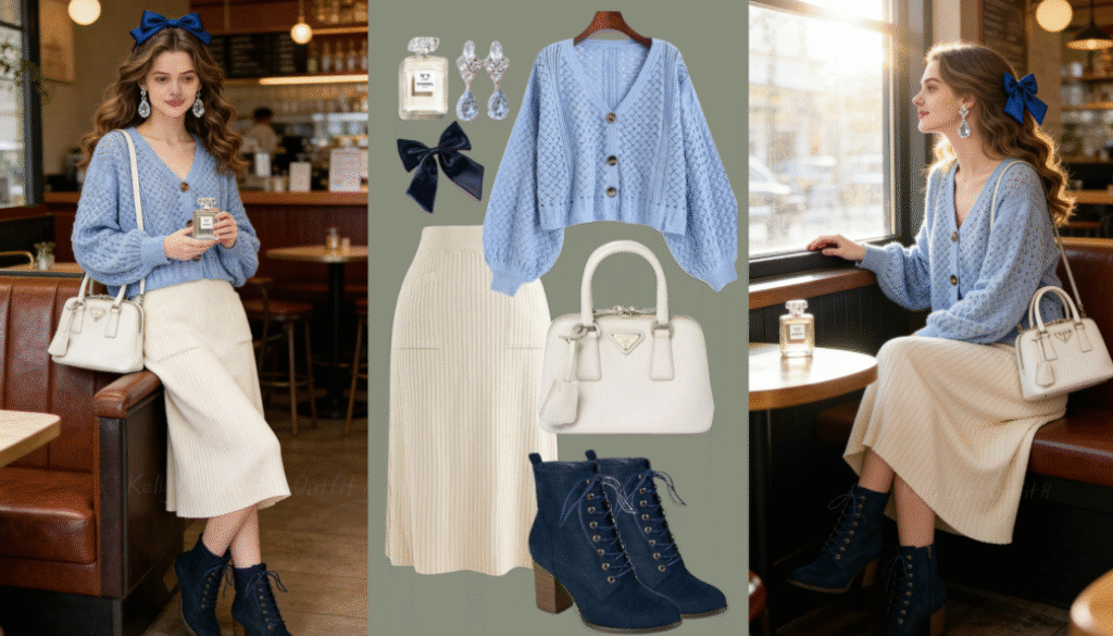 Fall Winter Fresh Sweet-Cool Outfit