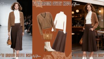 Fall Winter Brown Layered Knit Outfit