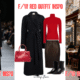 Fall Winter Red Turtleneck Black Trench Coat Outfit