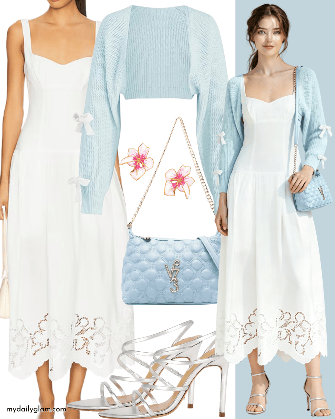 soft girl white dress outfit