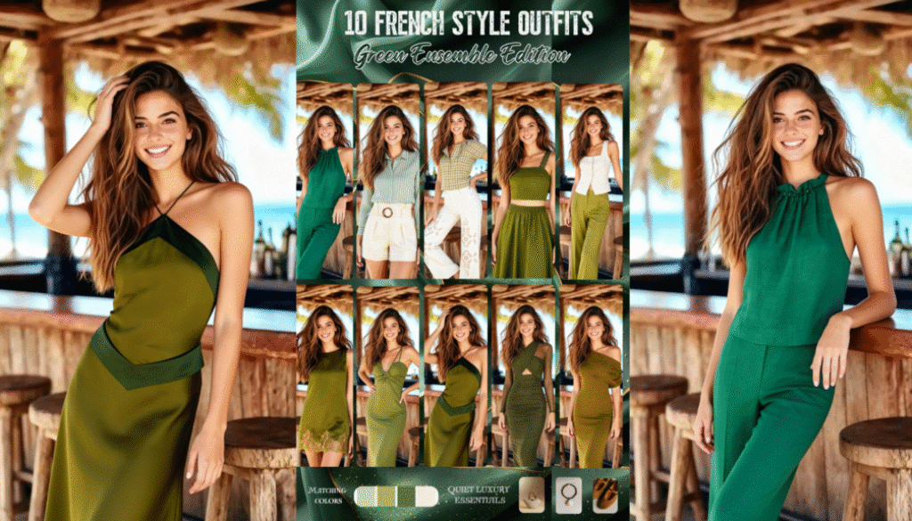French spring green outfit