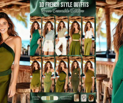 French spring green outfit