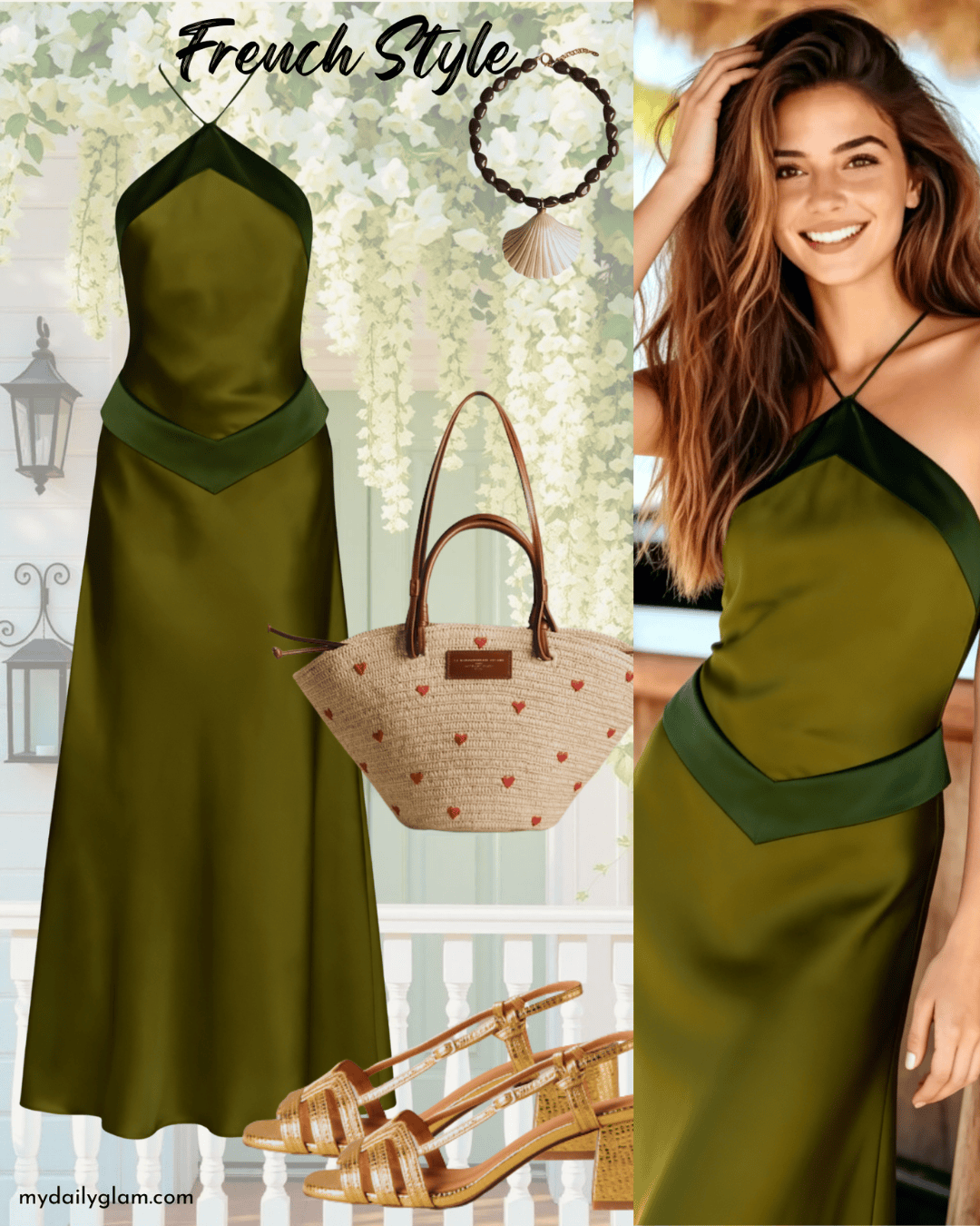 French spring green outfit