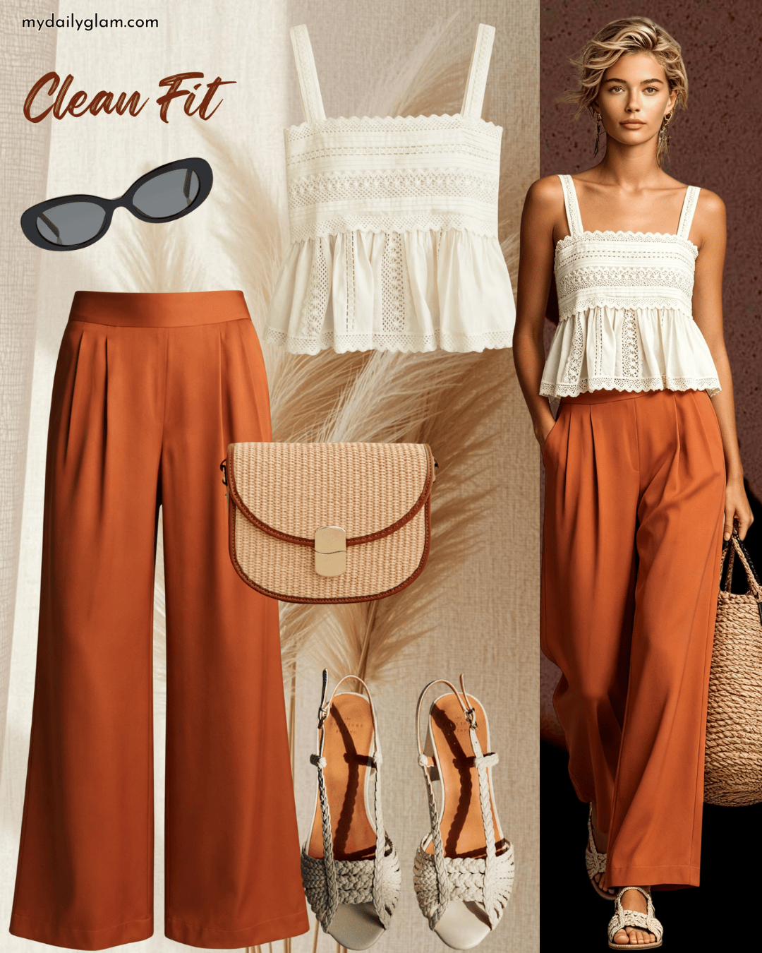 Earth tone clean fit outfits