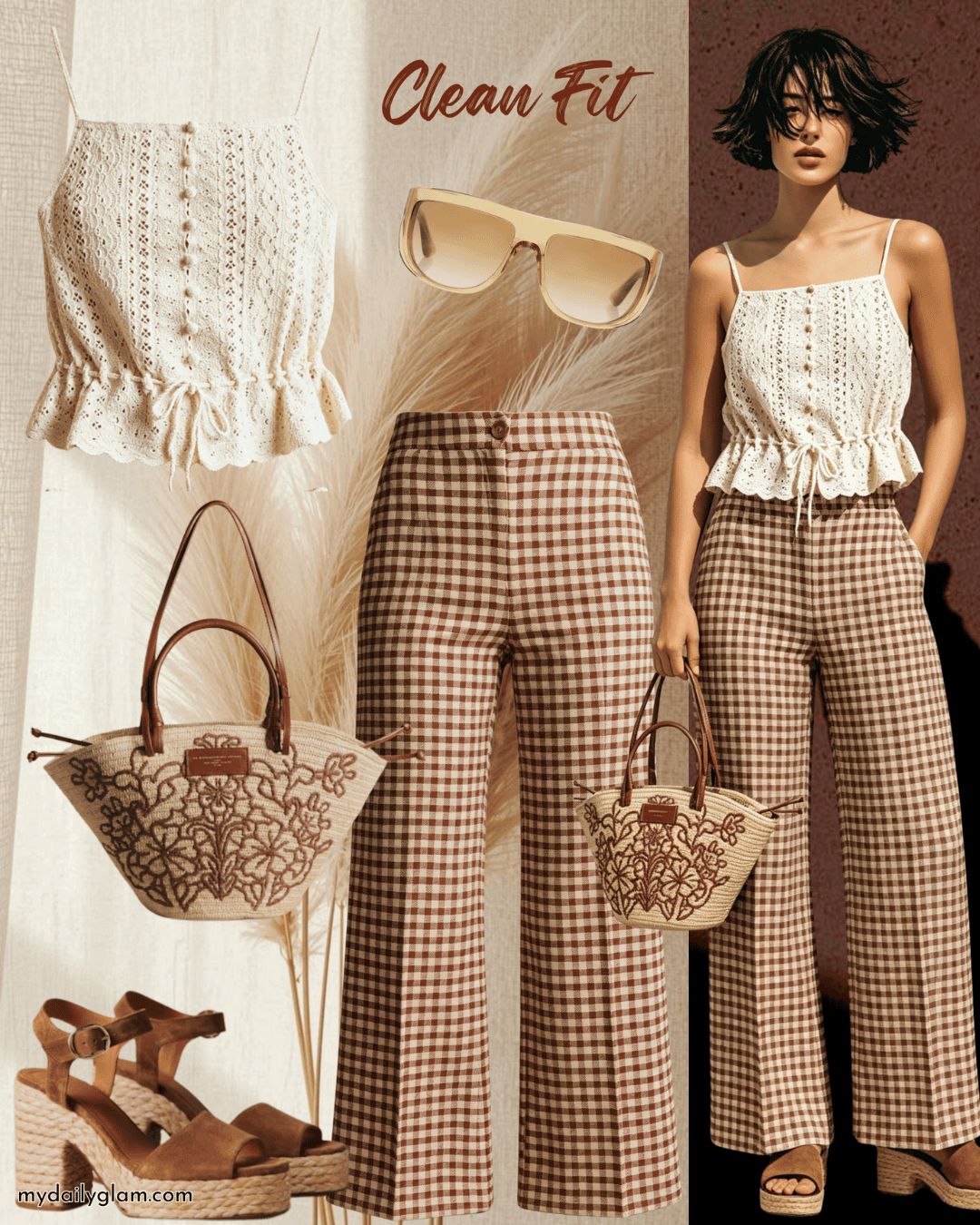 Earth tone clean fit outfits