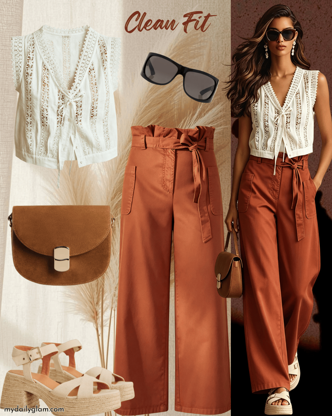 Earth tone clean fit outfits