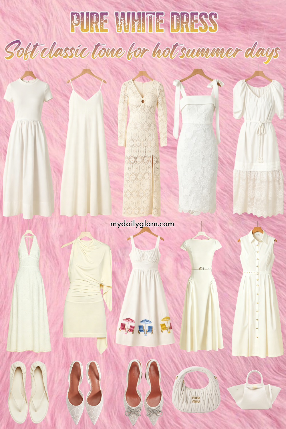 clean fit white dress