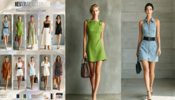 neutral clean fit dresses