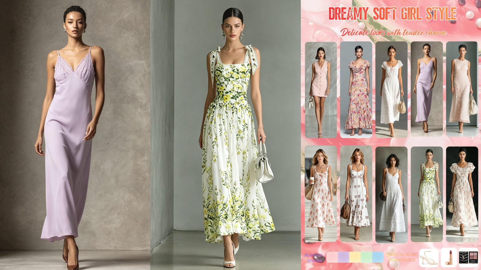 soft girl style dresses