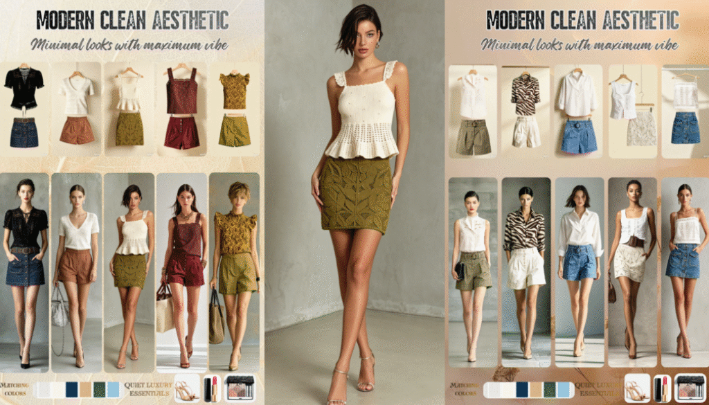 modern clean aesthetic outfits