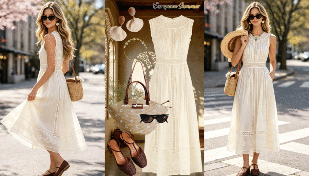 French elegance white dress