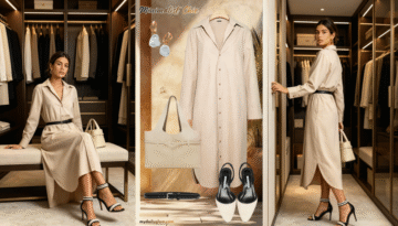 minimalist chic shirt dress