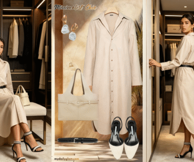 minimalist chic shirt dress