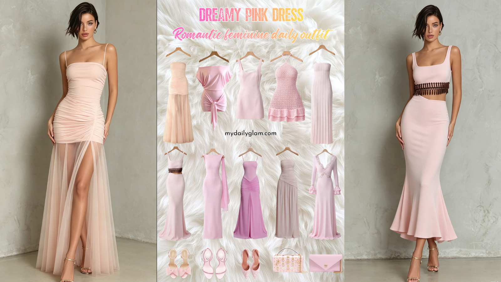 European summer pink dress