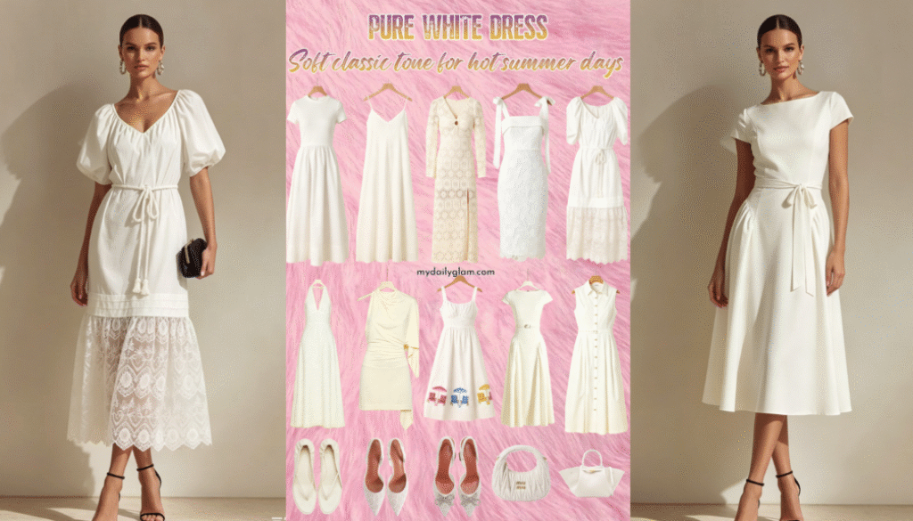 clean fit white dress