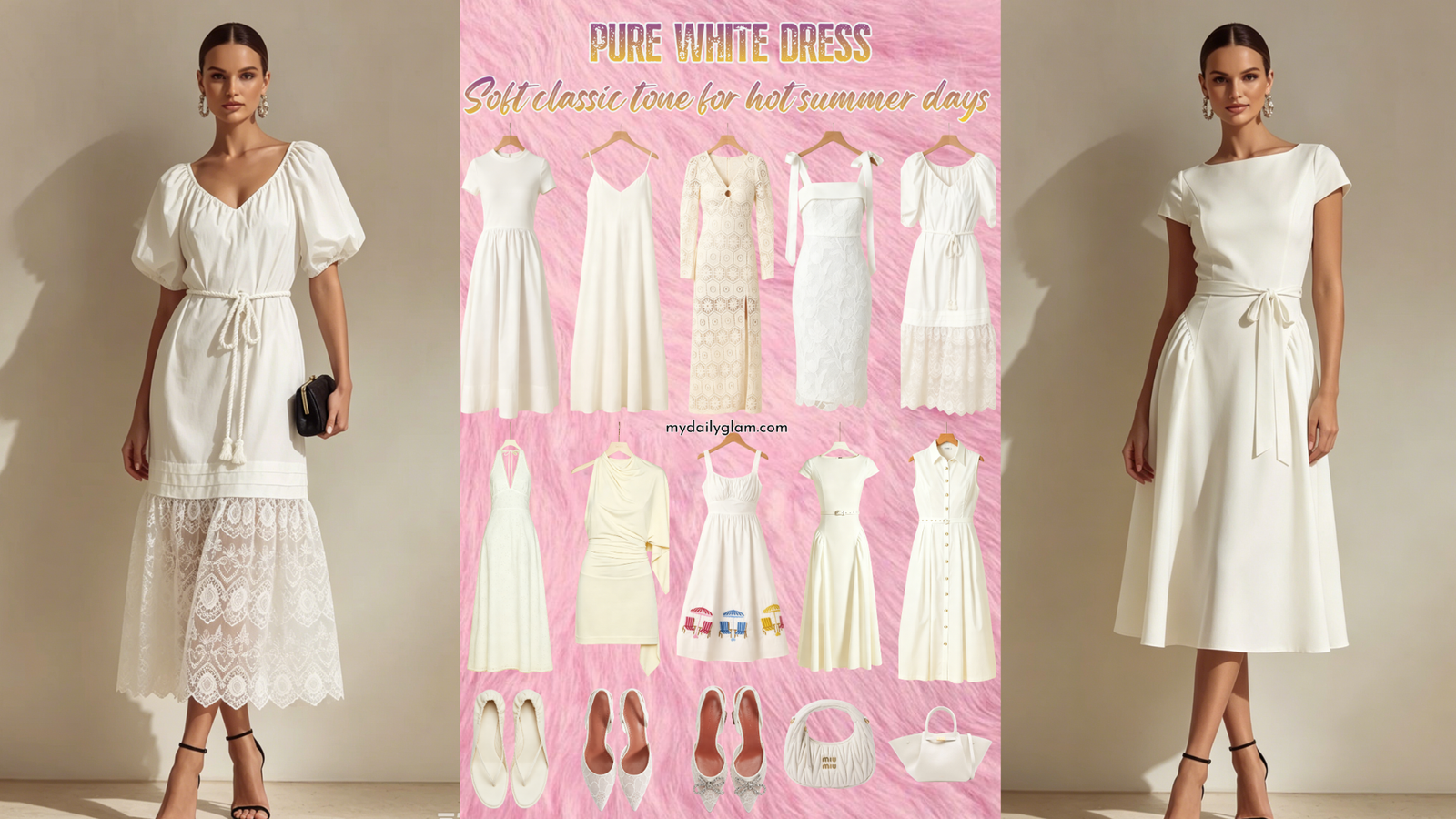 clean fit white dress
