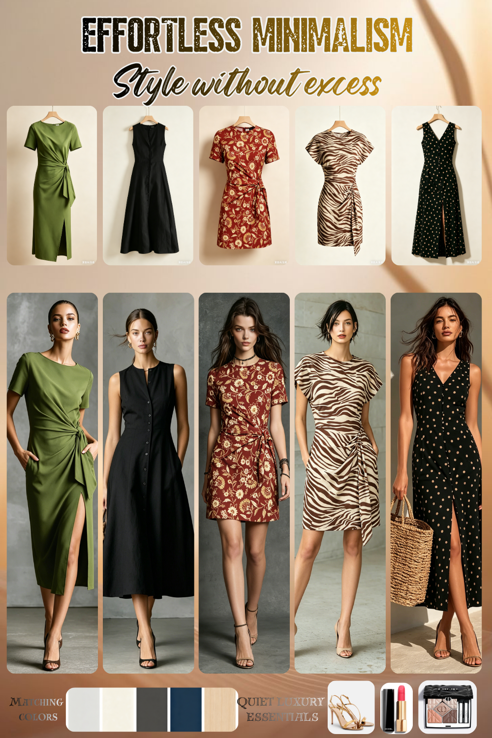 quiet luxury minimalist dresses