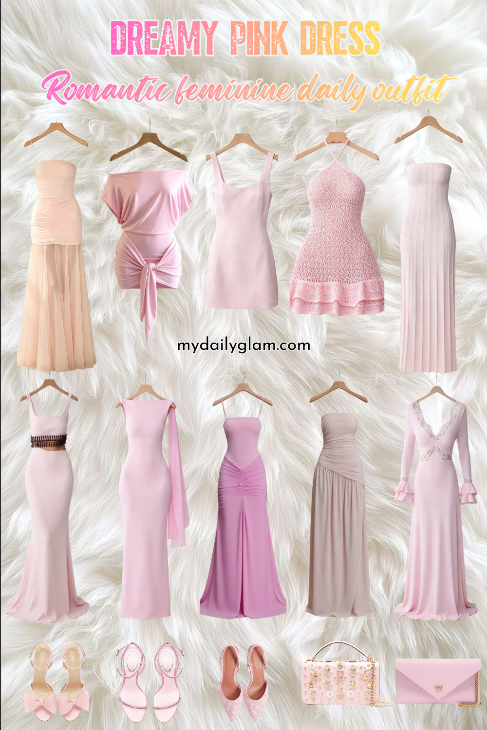 European summer pink dress