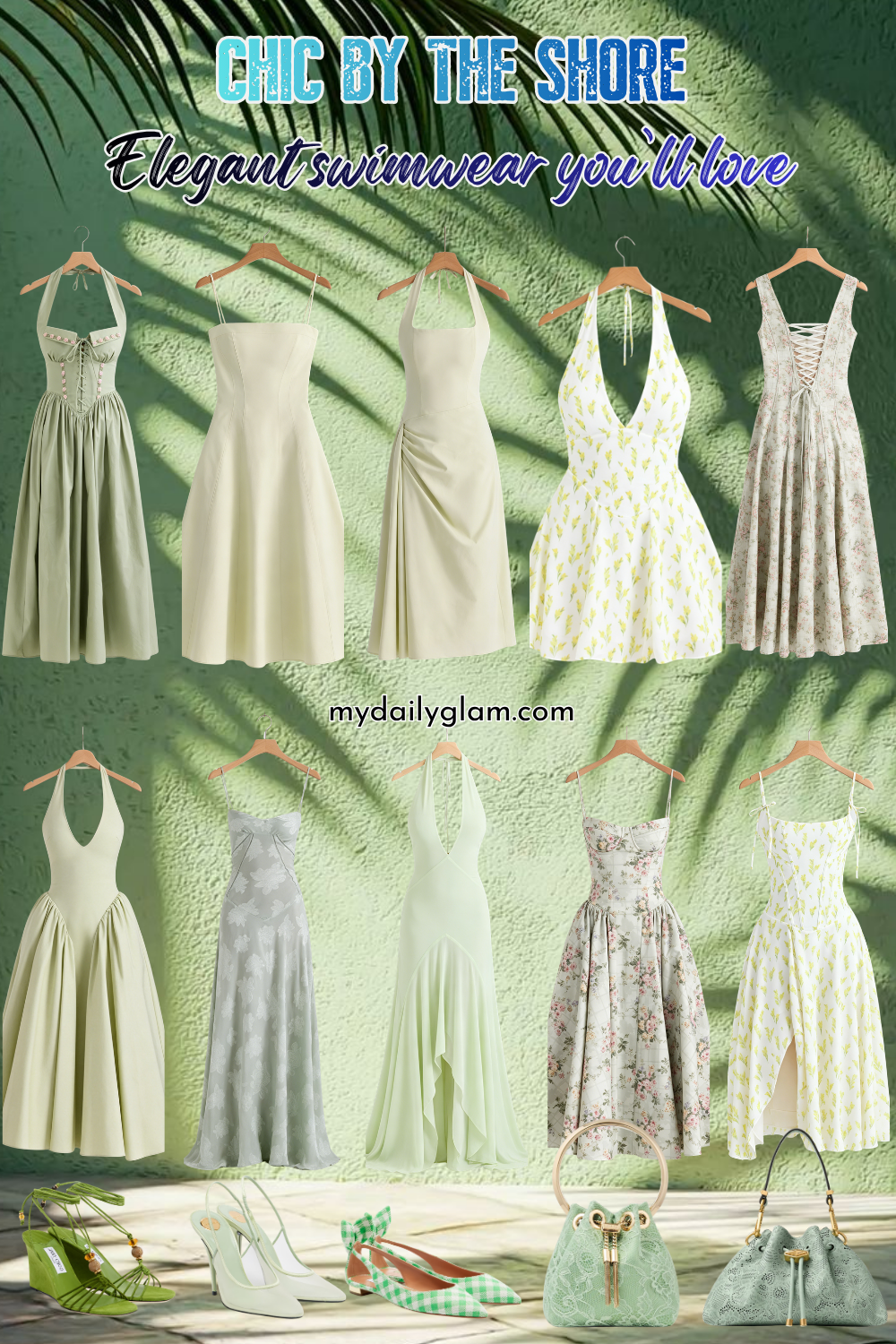minimalist chic green dress