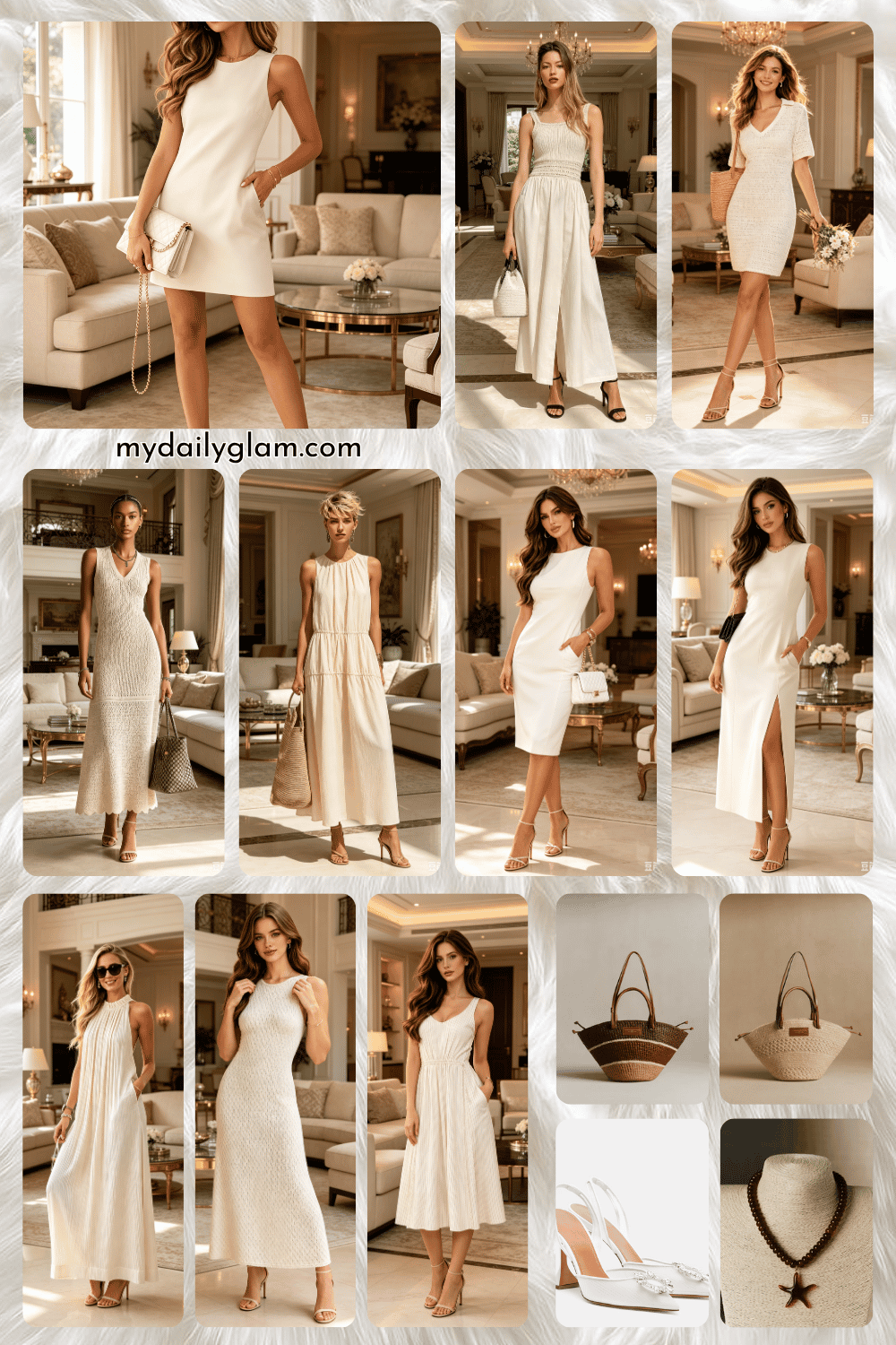 textured ivory everyday dress