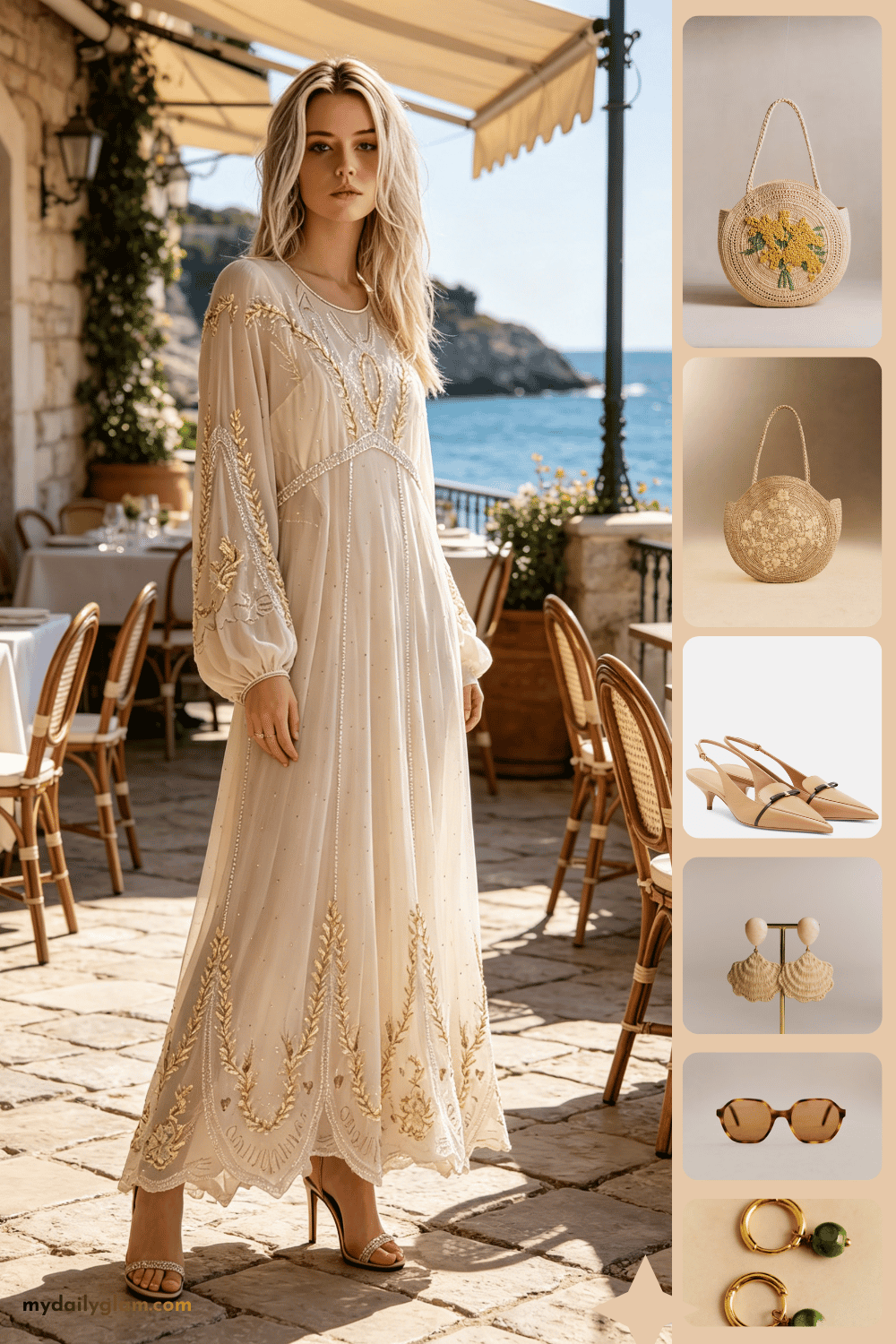 elegant white brunch outfit