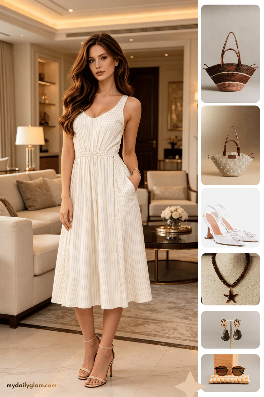 knit ivory summer dress