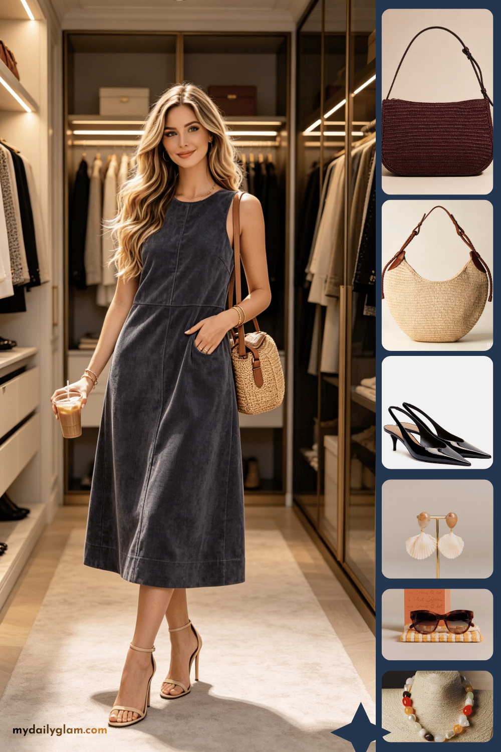 timeless navy work dress