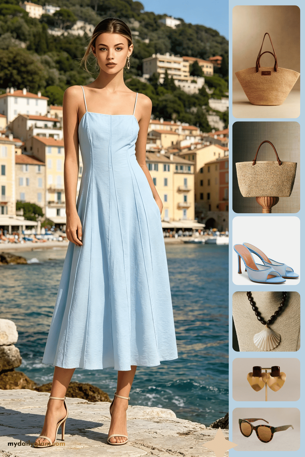 coastal blue dress for summer