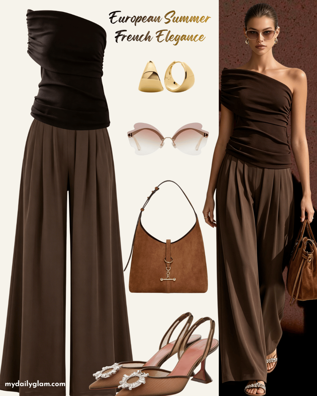 high-waisted linen wide leg pants