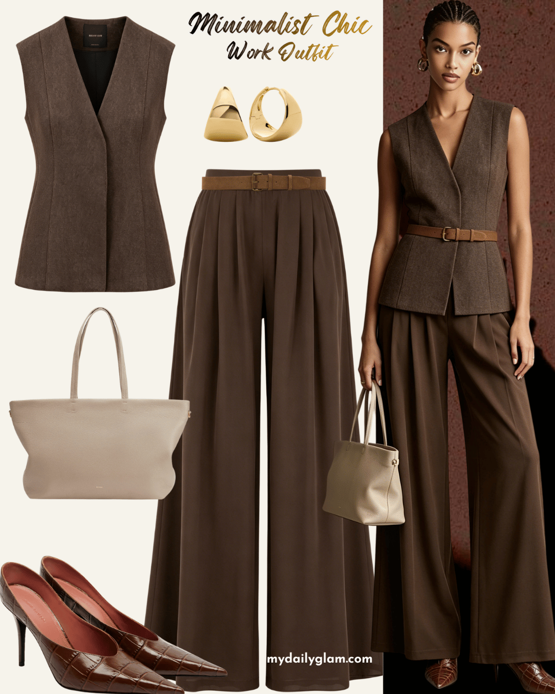 versatile brown linen trousers