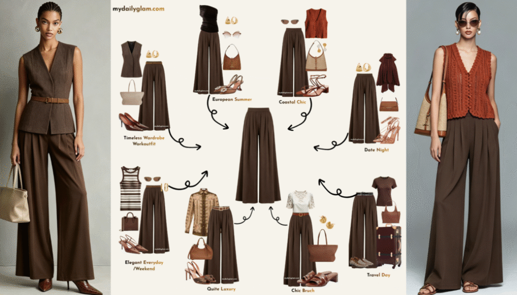 chocolate linen pants summer