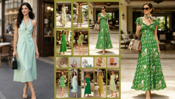 green summer vacation dress
