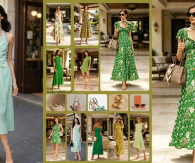 green summer vacation dress