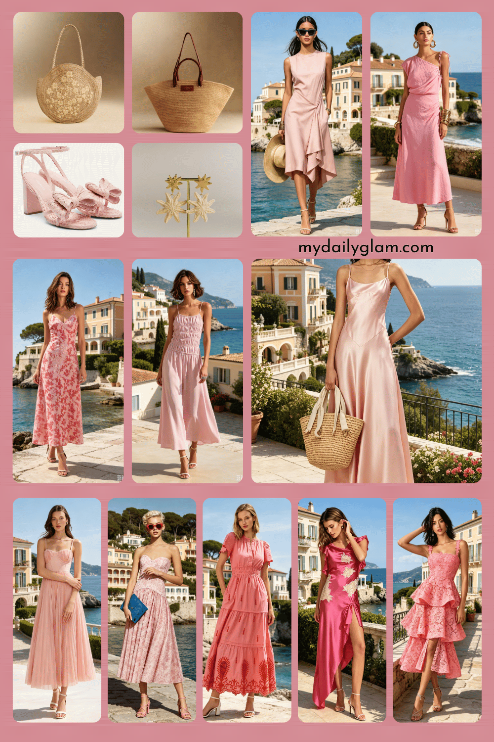 coastal chic pink dress