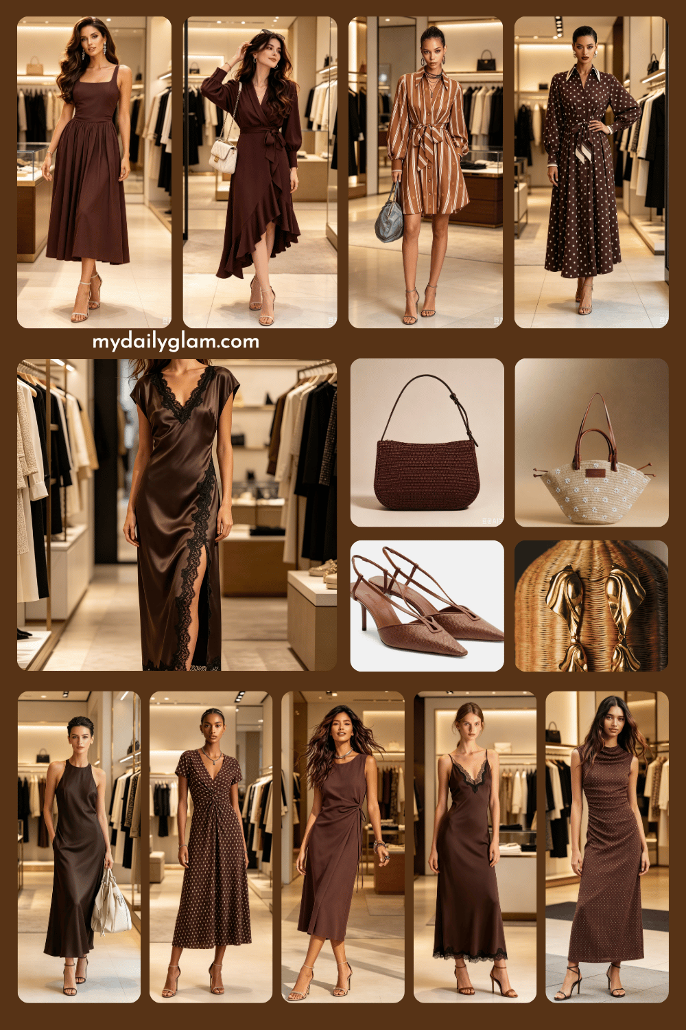 quiet luxury brown dress