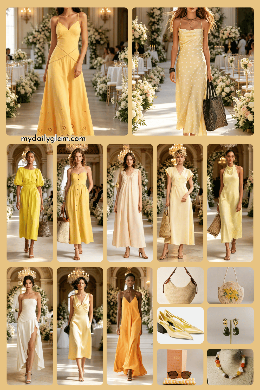 sunny yellow wedding guest dress