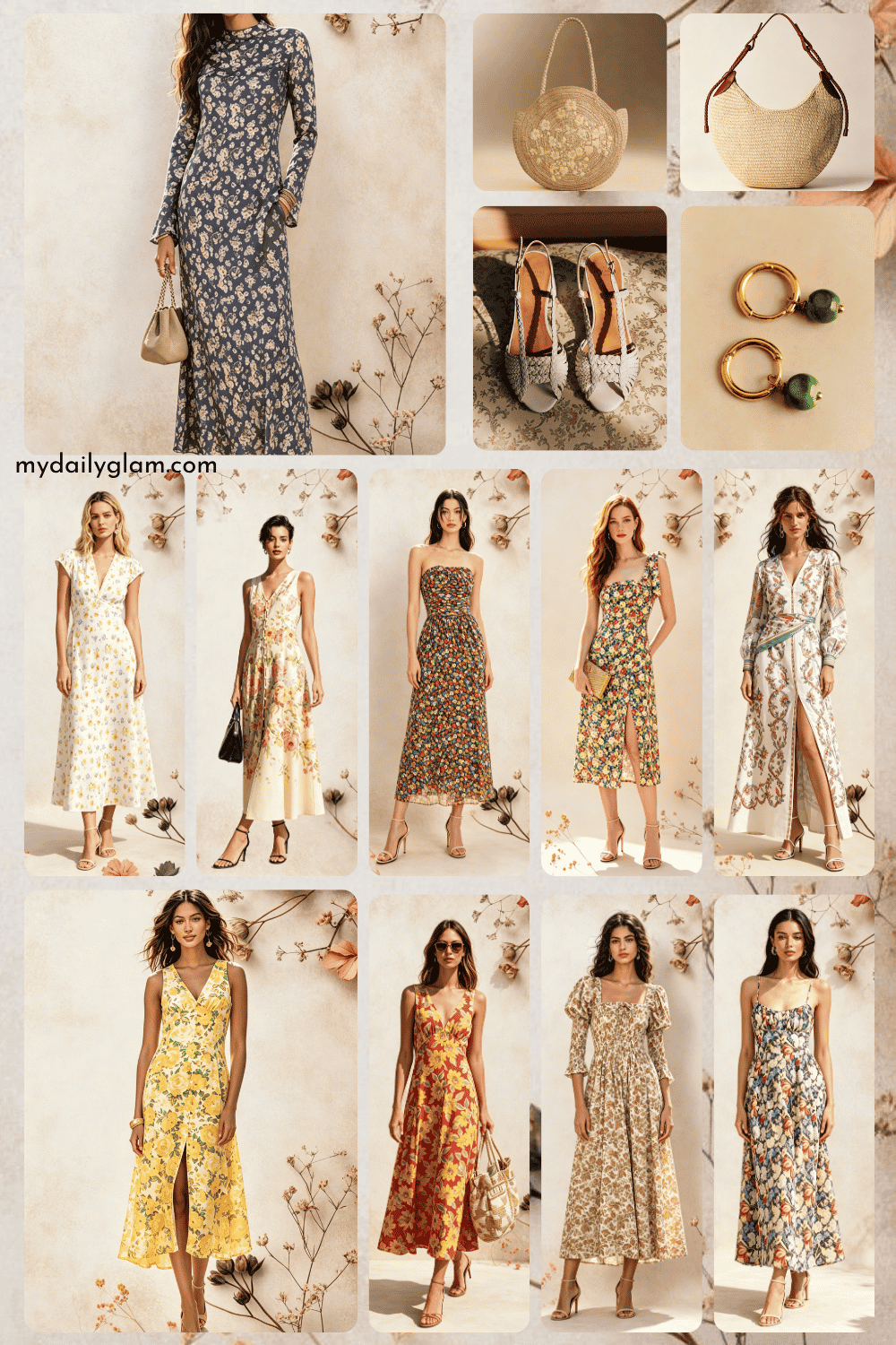 French floral print dress