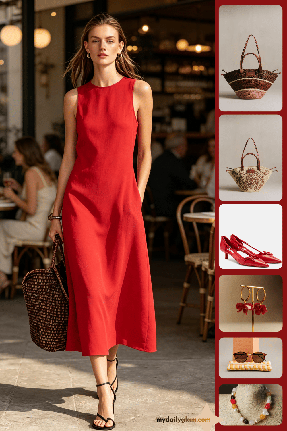 candlelit dinner red dress