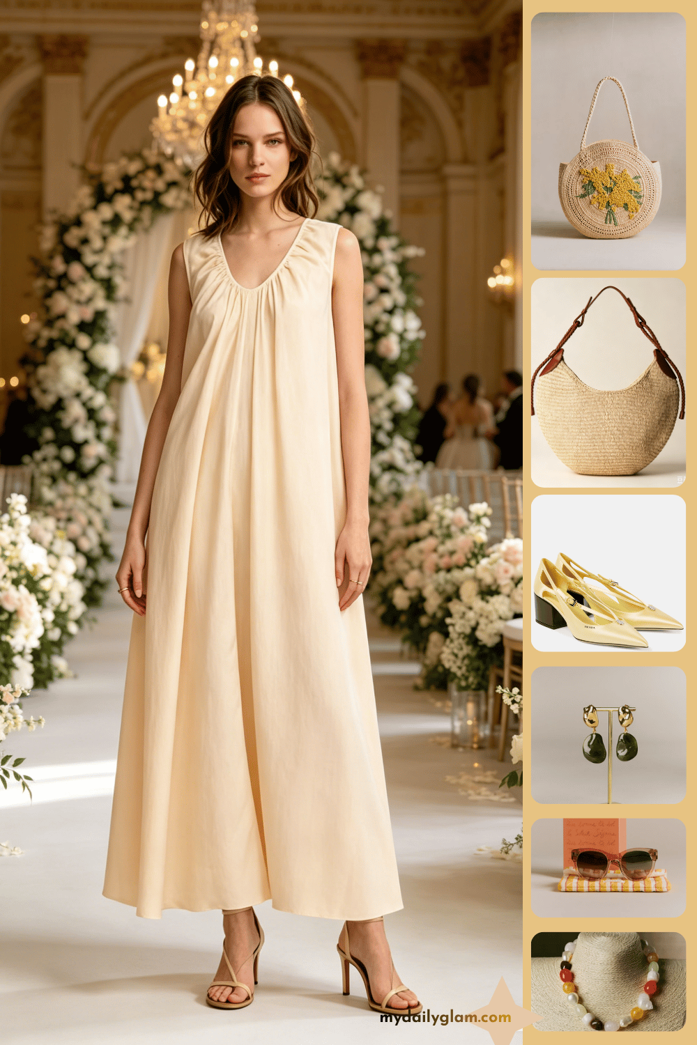 sunny yellow wedding guest dress