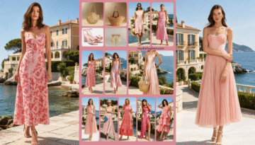 coastal chic pink dress