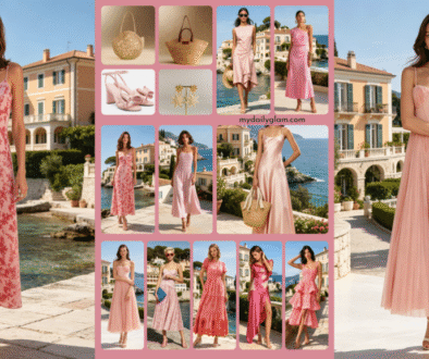 coastal chic pink dress
